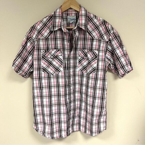 US Expedition snap button laid button down size L - Picture 1 of 7